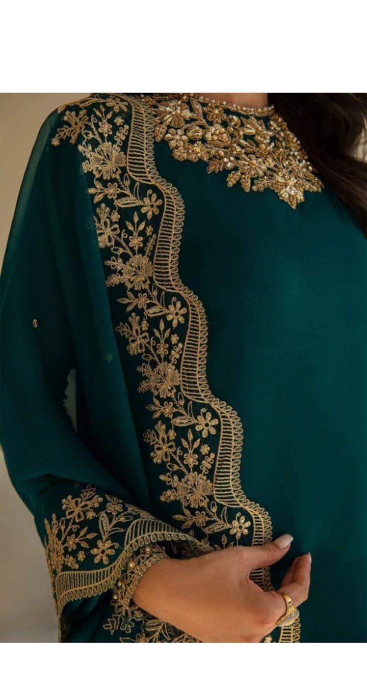 Emerald Embroidered Kurta Set