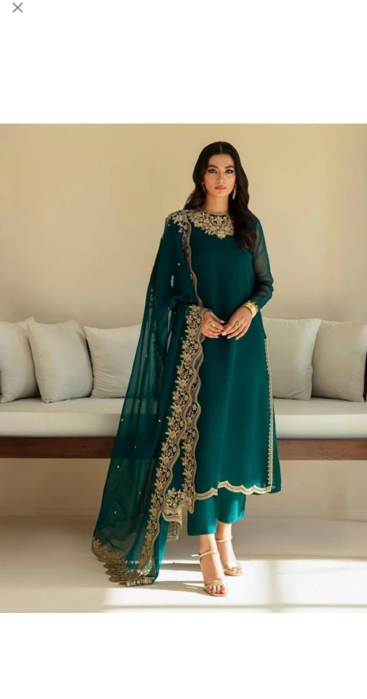 Emerald Embroidered Kurta Set