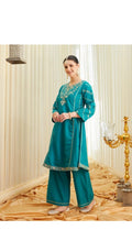 Copper Embroidered Kurta Set