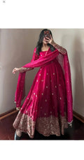 Mauve Embroidered Kurta Set
