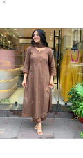 Ivory Floral Kurta Set