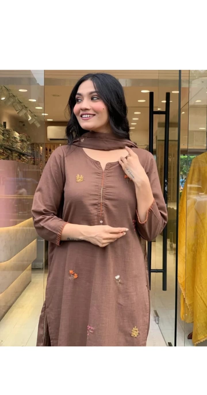 Ivory Floral Kurta Set