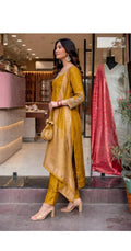 Yellow Embroidered Lehenga Set