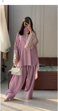Blush Pink Embroidered Kurta Set
