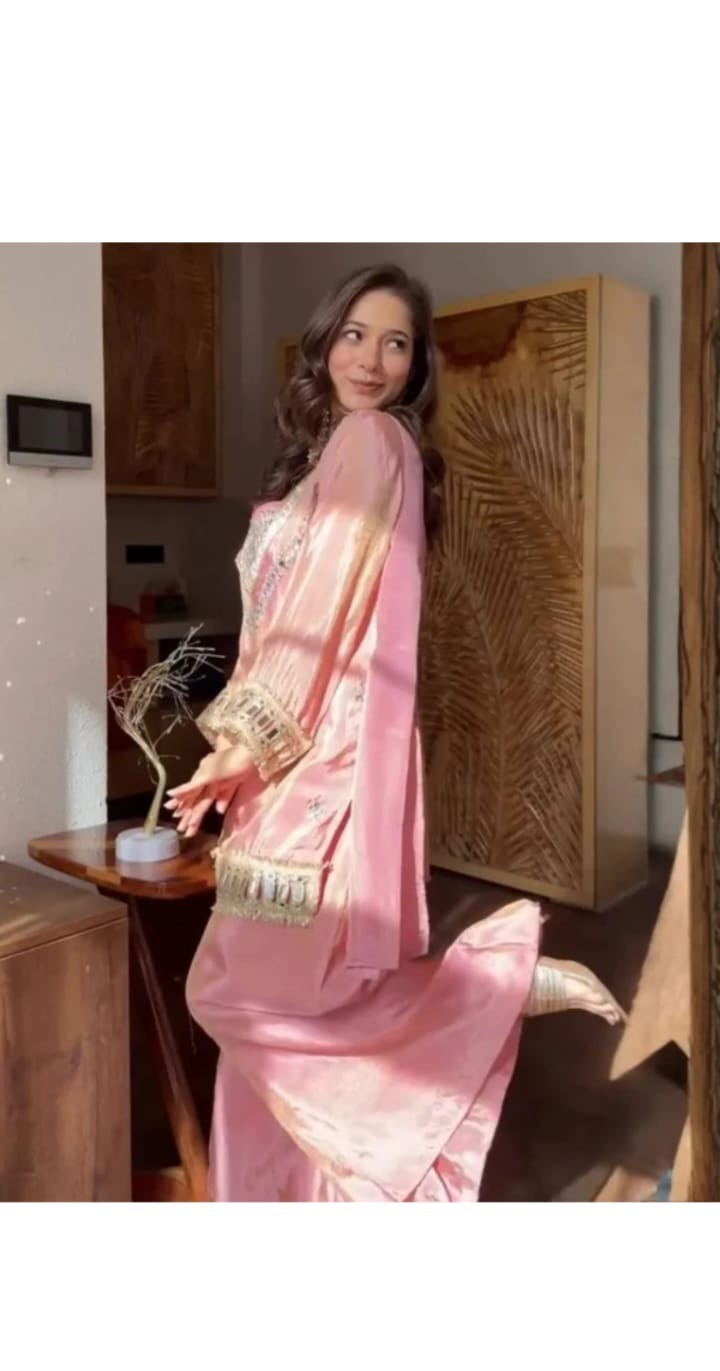 Blush Pink Embroidered Kurta Set