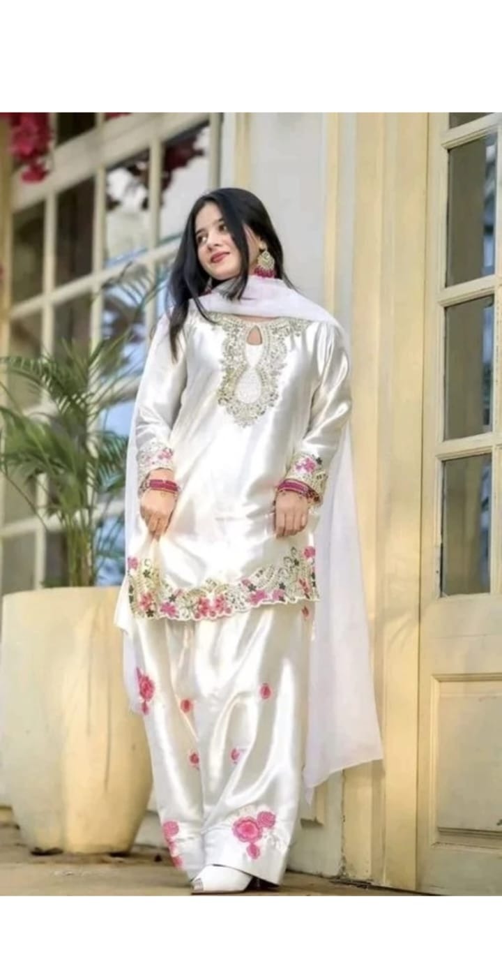 Ivory Embroidered Kurta Set
