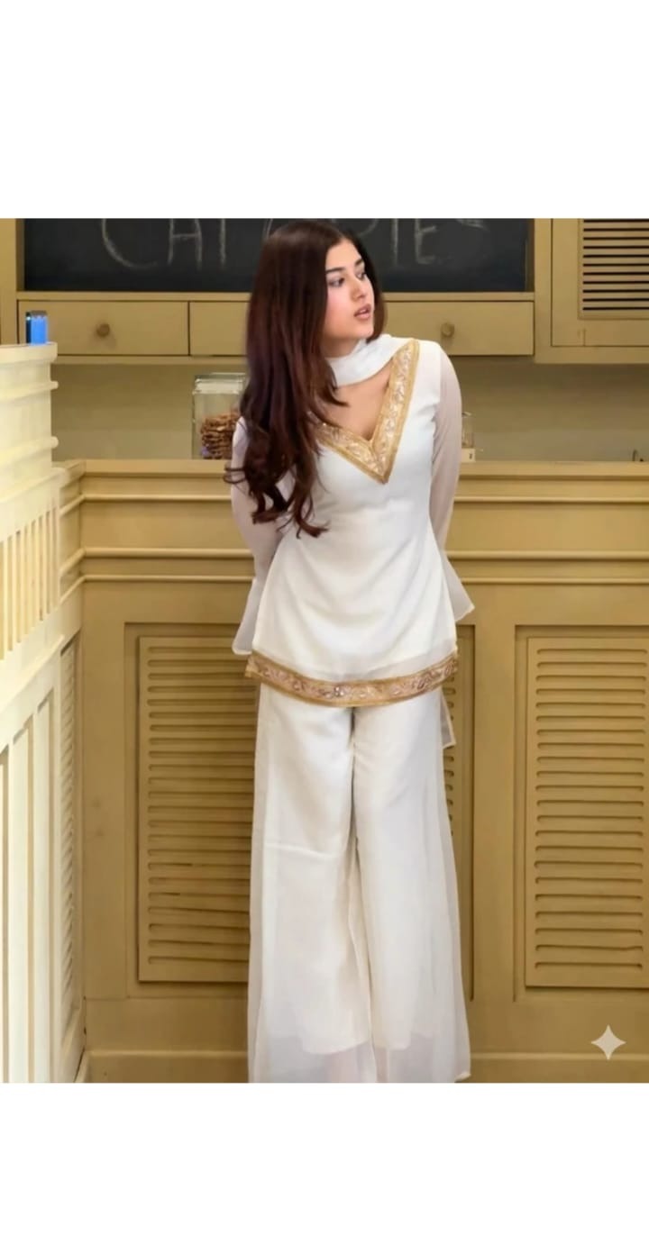 Ivory Palazzo Suit Set