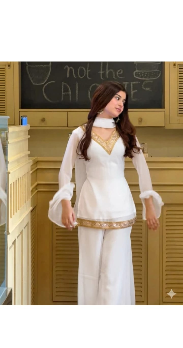 White Graceful Kurta Set