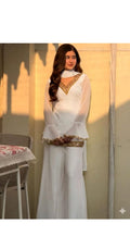 Red Embroidered Kurta Set
