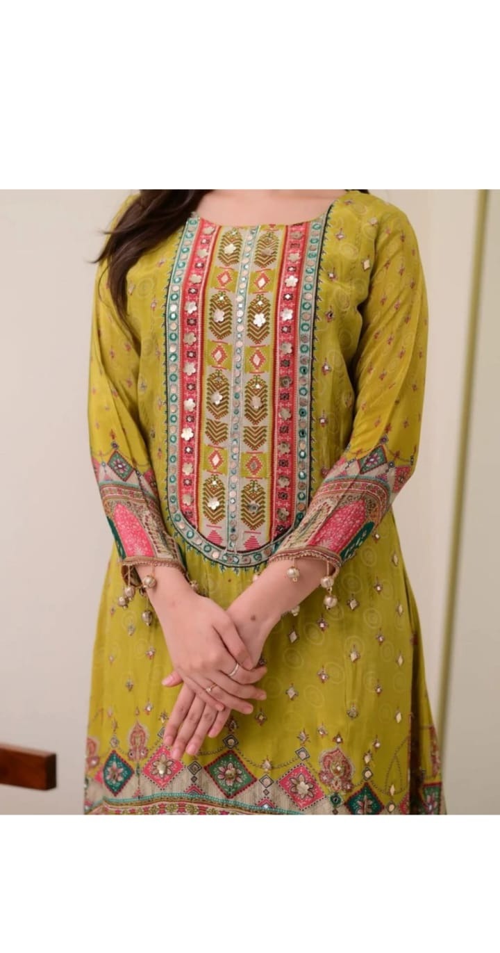 Olive Green Ethnic Set