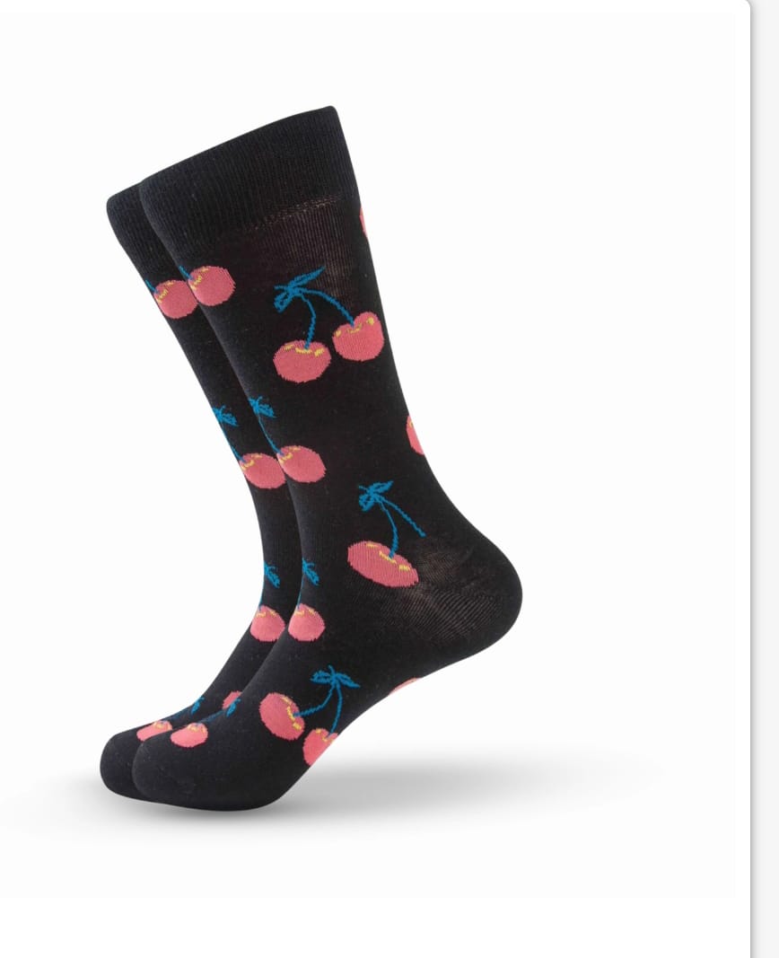 Black Cherry Crew Socks