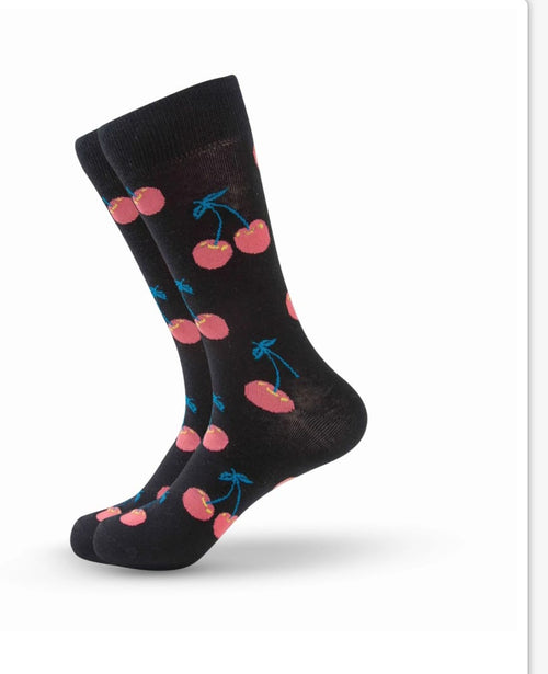 Black Cherry Crew Socks