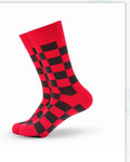 Red and Black Checker Crew Socks