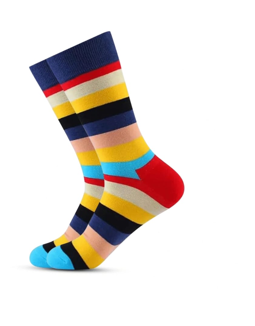 Rainbow Stripe Crew Socks
