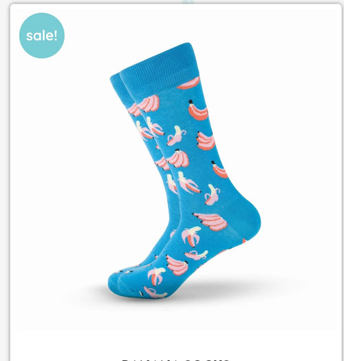 Blue Banana Crew Socks