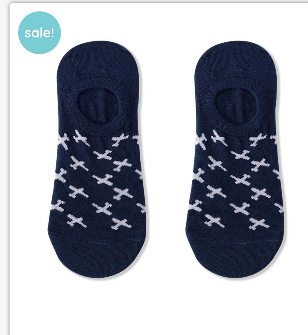 Navy Cross No-Show Socks